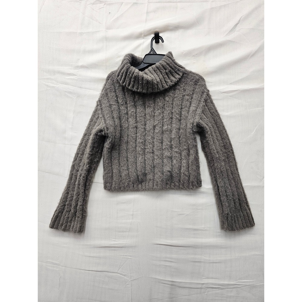 Wild Fable Womens Turtleneck Pullover Sweater Gray Polyester Blend Size XS